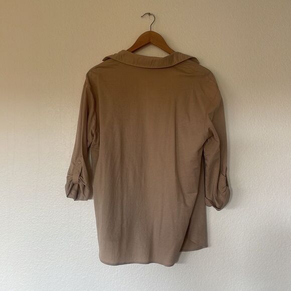 Tan button up - Picture 4 of 5